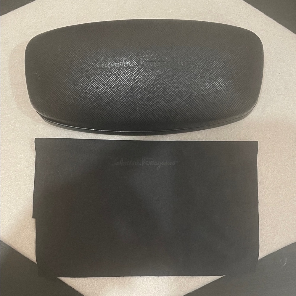 Salvatore Ferragamo Black Eyewear Case with Soft Pouch